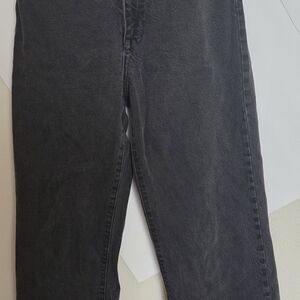 Zara Black Frayed Hem Jeans